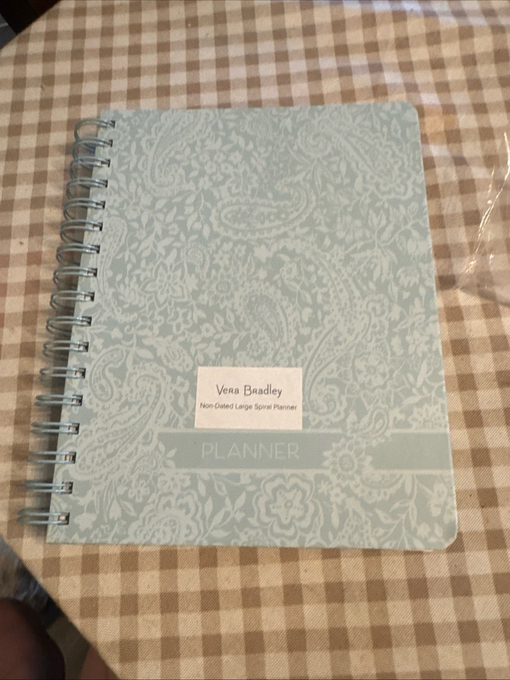 Vera Bradley Eden  Paisley mint Spiral Planner